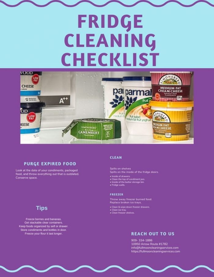 fridge cleaning checklist