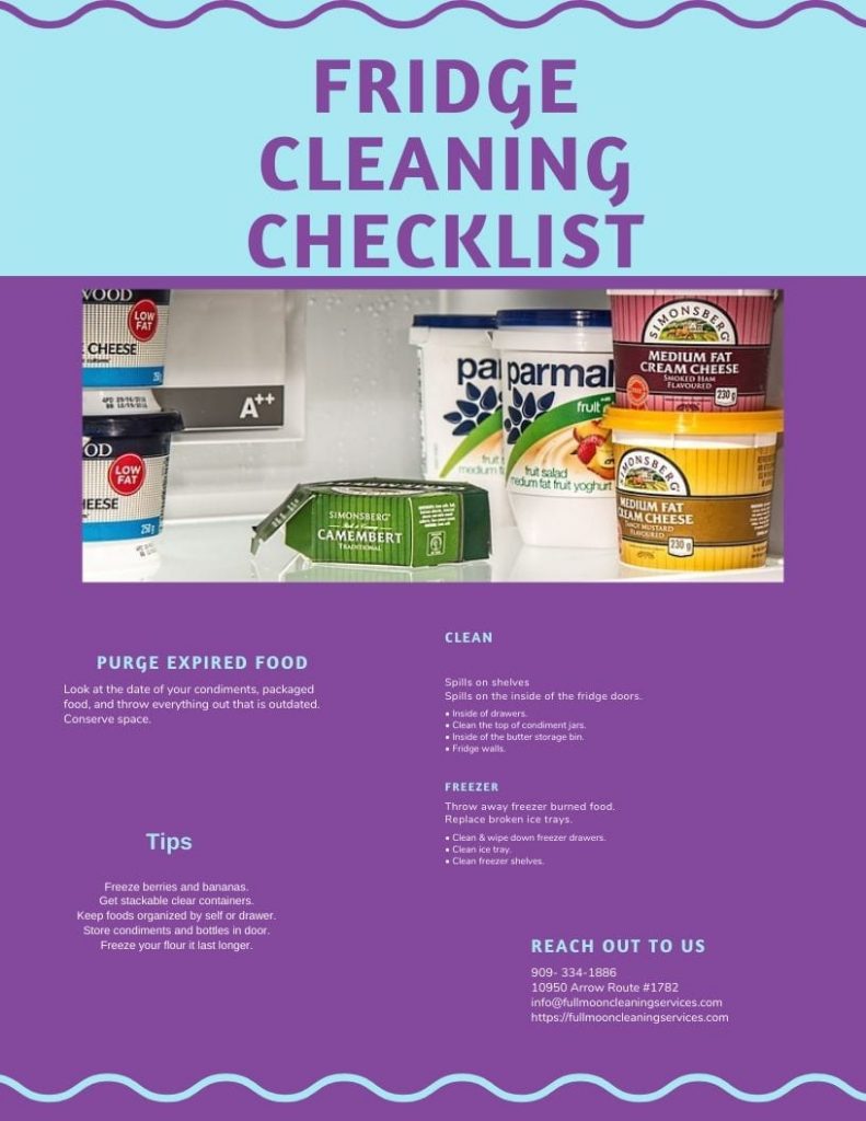 Fridge Cleaning Checklist Full Moon Cleanng Services